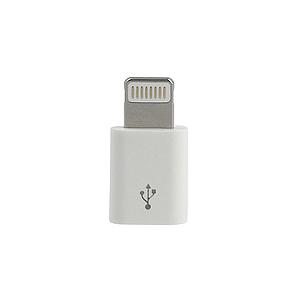 Adaptateur de chargeur - micro usb pour la foudre - blanc